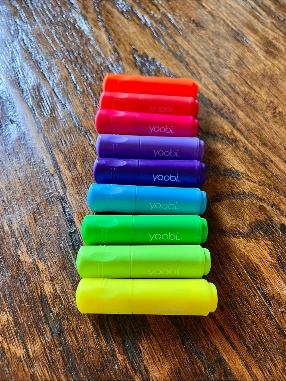 Yoobi Mini Highlighters Set of 9 Rainbow Chisel Tip School Office Supplies